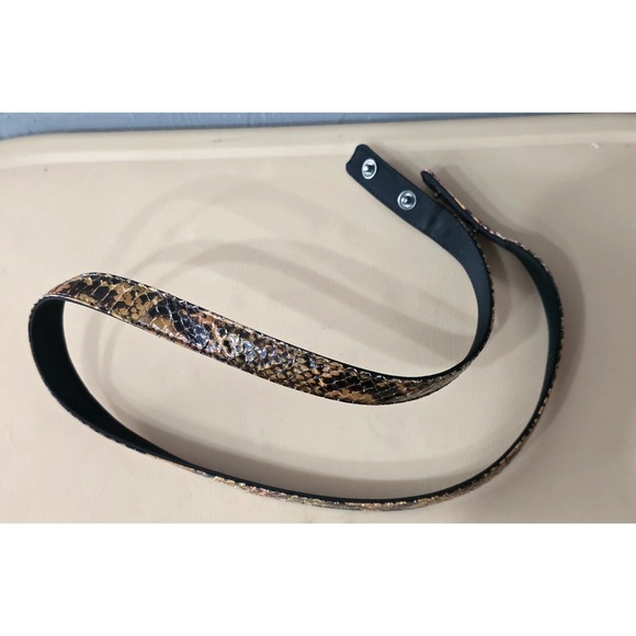 Vintage Missoni Snakeskin Clutch With Removable Shoulder Strap Snap Button Black